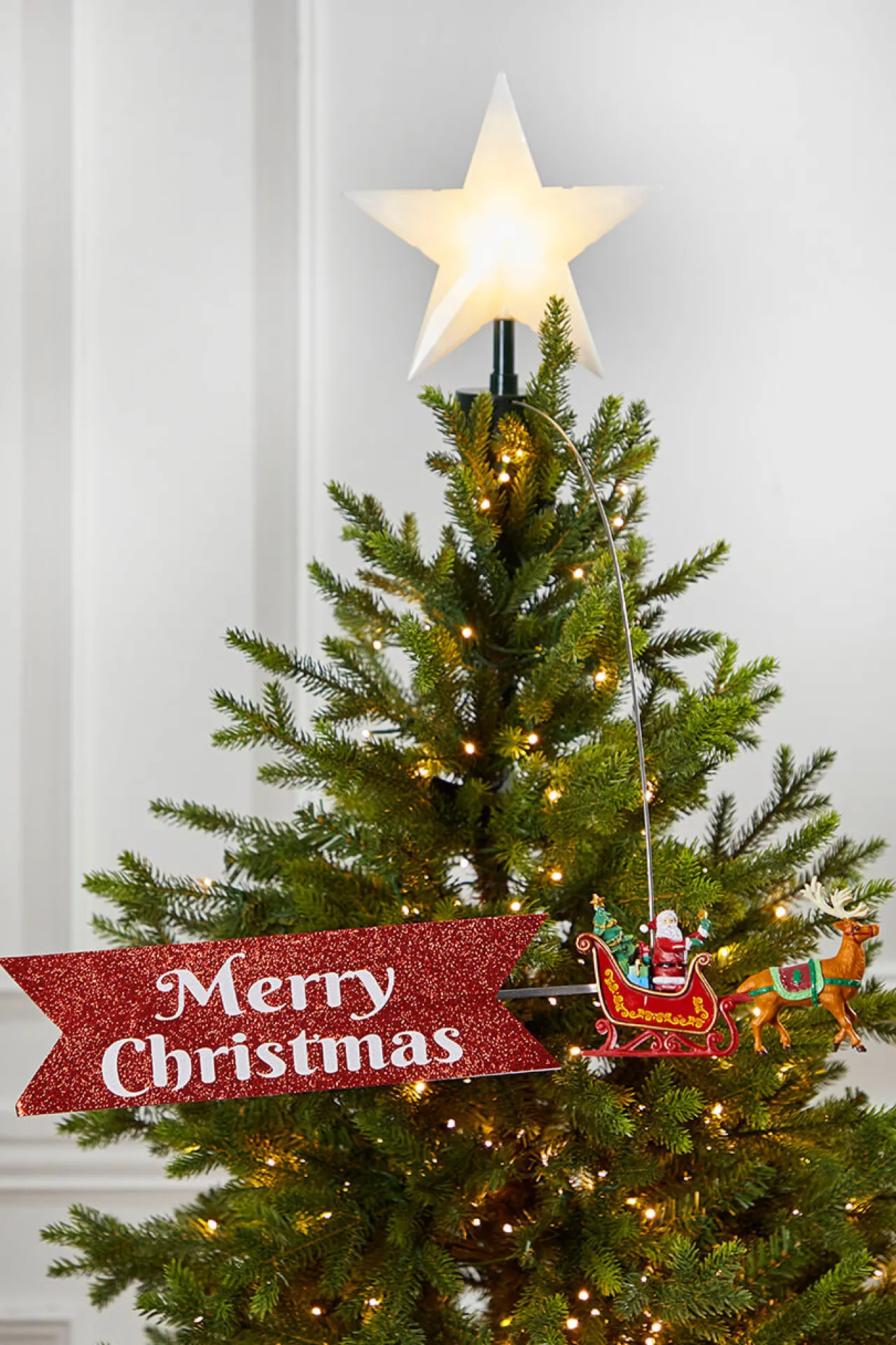 Sale Decorator's Warehouse Mr. Christmas Santa's Sleigh Tree Topper