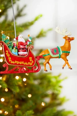 Sale Decorator's Warehouse Mr. Christmas Santa's Sleigh Tree Topper