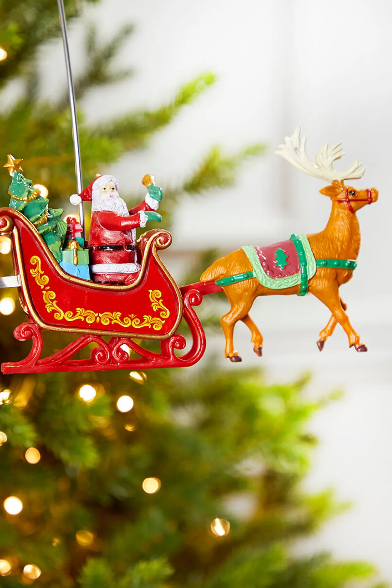 Sale Decorator's Warehouse Mr. Christmas Santa's Sleigh Tree Topper
