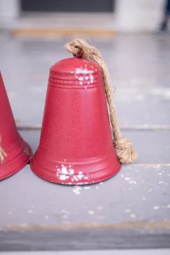 Best Decorator's Warehouse Red Tin Bells - Set Of 3