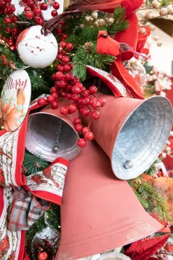 Best Decorator's Warehouse Red Tin Bells - Set Of 3