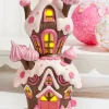 Discount Decorator's Warehouse Resin Candy House With Led - Brown Pink