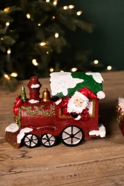 Sale Decorator's Warehouse Resin Santa Train - Set Of 3