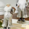 Sale Decorator's Warehouse Small Resin Silver Snow Santa Figurine